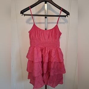 Blu Pepper Spaghetti Strap Ruffle Mini Dress